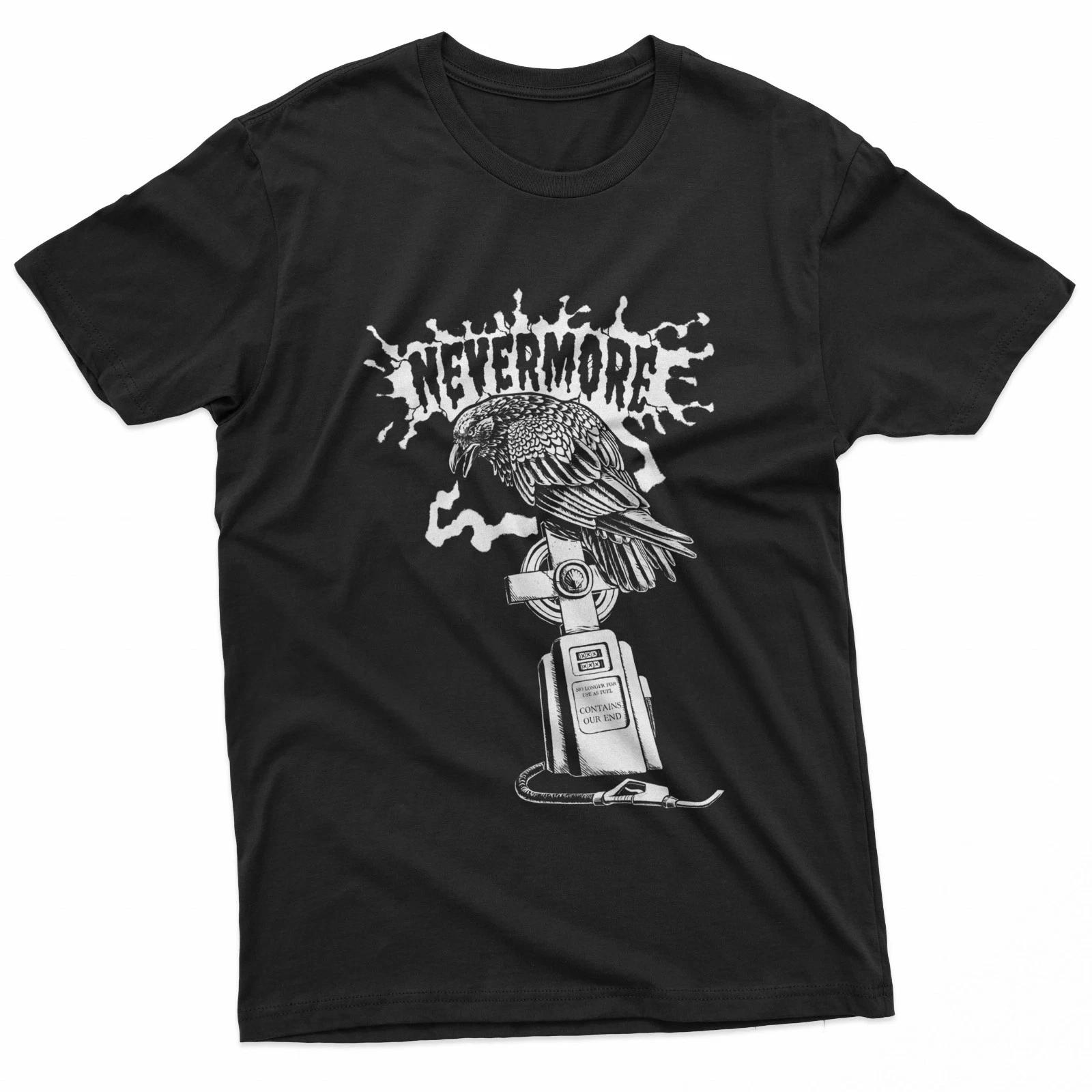 Nevermore Raven Gothic 100% Cotton T-shirt Mens Tees Top M