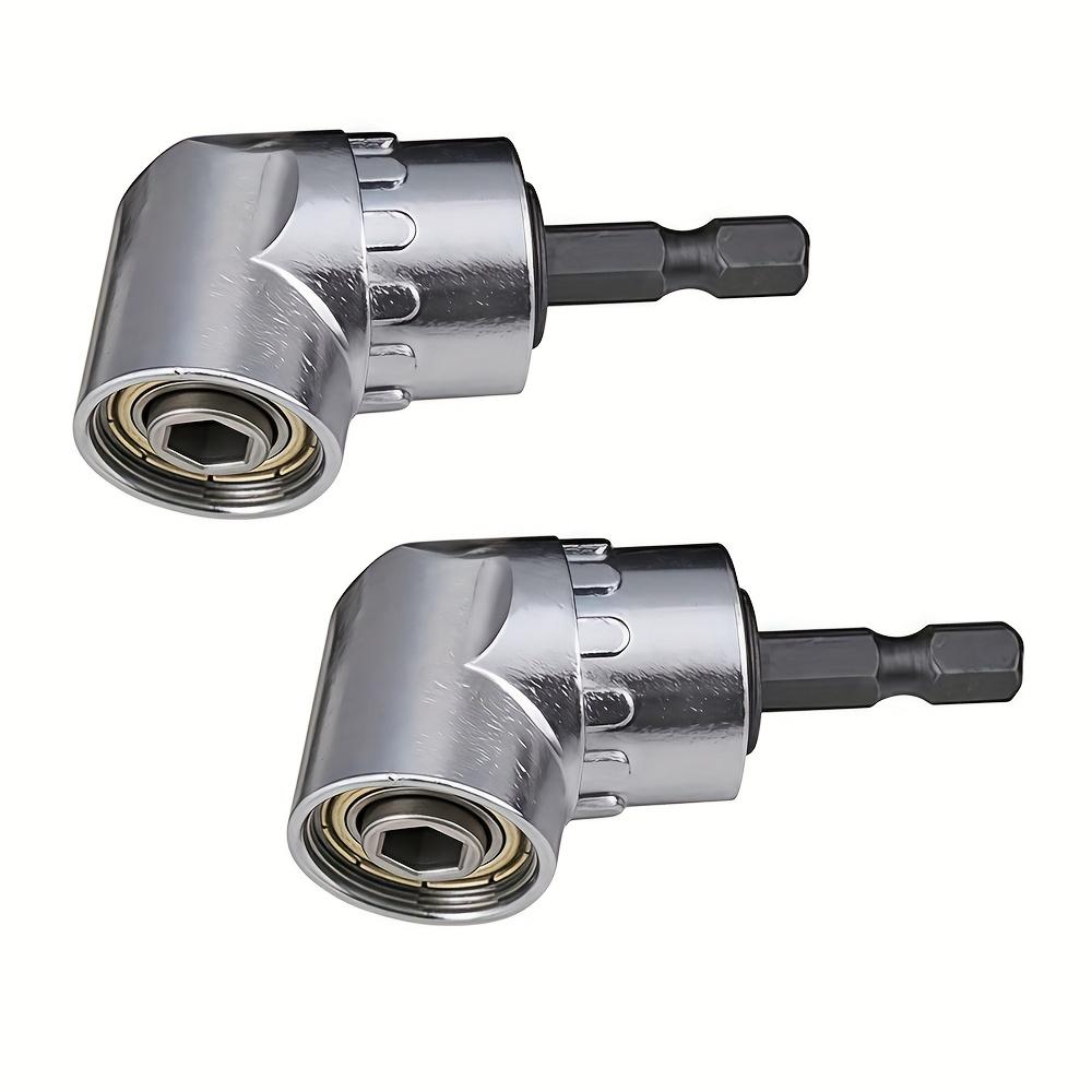 Heavy-Duty Right Angle Drill Driver Attachment - 105-Degree Quick-Change Screwdriver Adapter with Magnetic Bit Socket