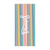 Outdoor Swimming Pool Red Striped Printed Oversized Beach Towels Quick Dry Microfiber Suede Beach Towel With Logo