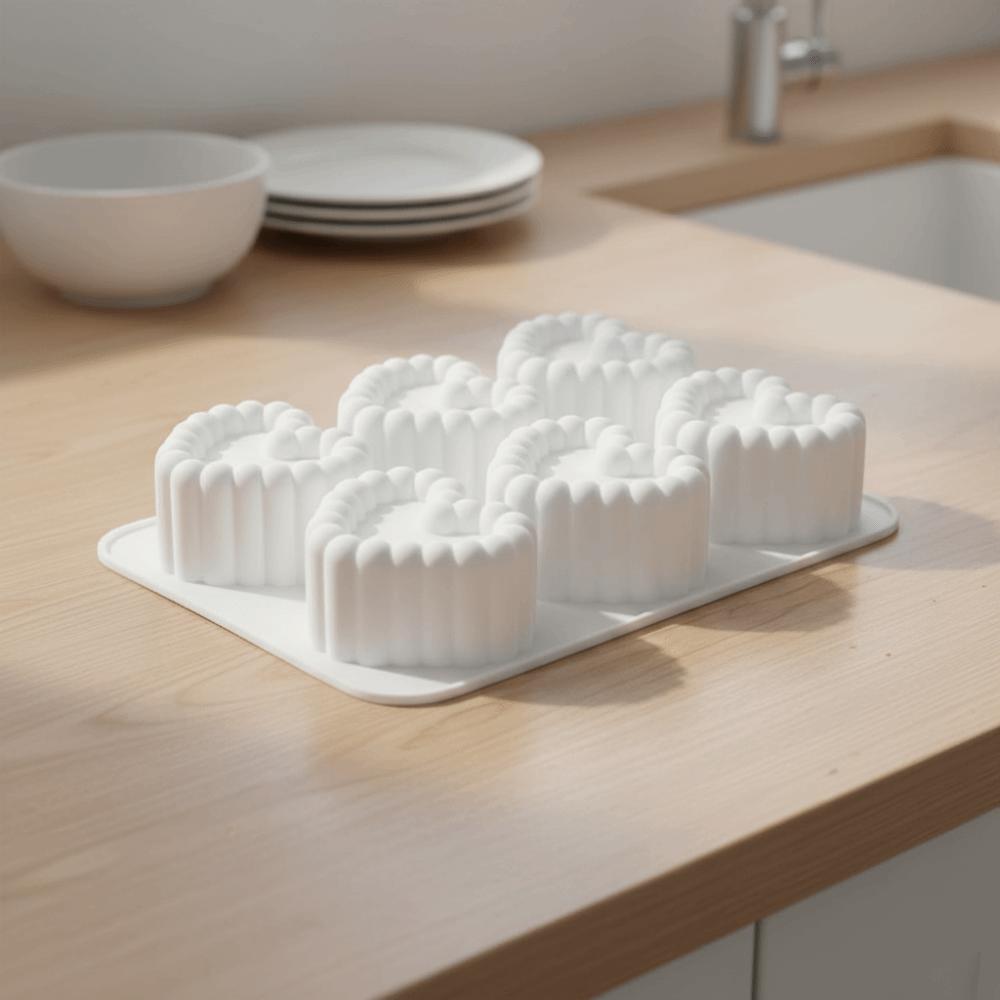 Square Flower Heart Shaped Silicone Cake Mold Non-stick Soap Mould Mousse Cake Mold  For DIY Baking