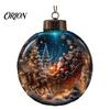 Decorative Lights for Christmas Glowing Ornament with Lanyard, Unique Styles Miniature Glass Pendant LED Santa Claus Snowman Nutcracker Figures Light,