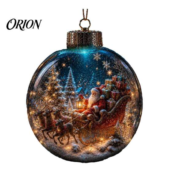 Decorative Lights for Christmas Glowing Ornament with Lanyard, Unique Styles Miniature Glass Pendant LED Santa Claus Snowman Nutcracker Figures Light,