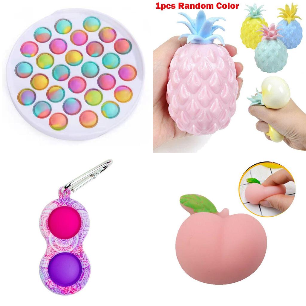 Colorful Fidget Toys Set Featuring Infinity Cube And Simple Dimple Stress Relief Tools