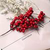 1PC Christmas Red Fruit Simulation Red Berry Christmas Decoration Acacia Fruit Foam Red Fruit Branch New Wreath Accessories