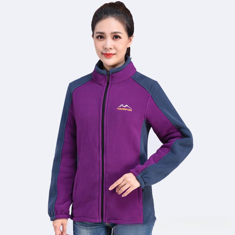 Women's Fall and Winter Thickened Fleece Cardigan Coat: Casual Plus-Size Fleece Outerwear for Mothers, Cozy Sweater-Style Jackets