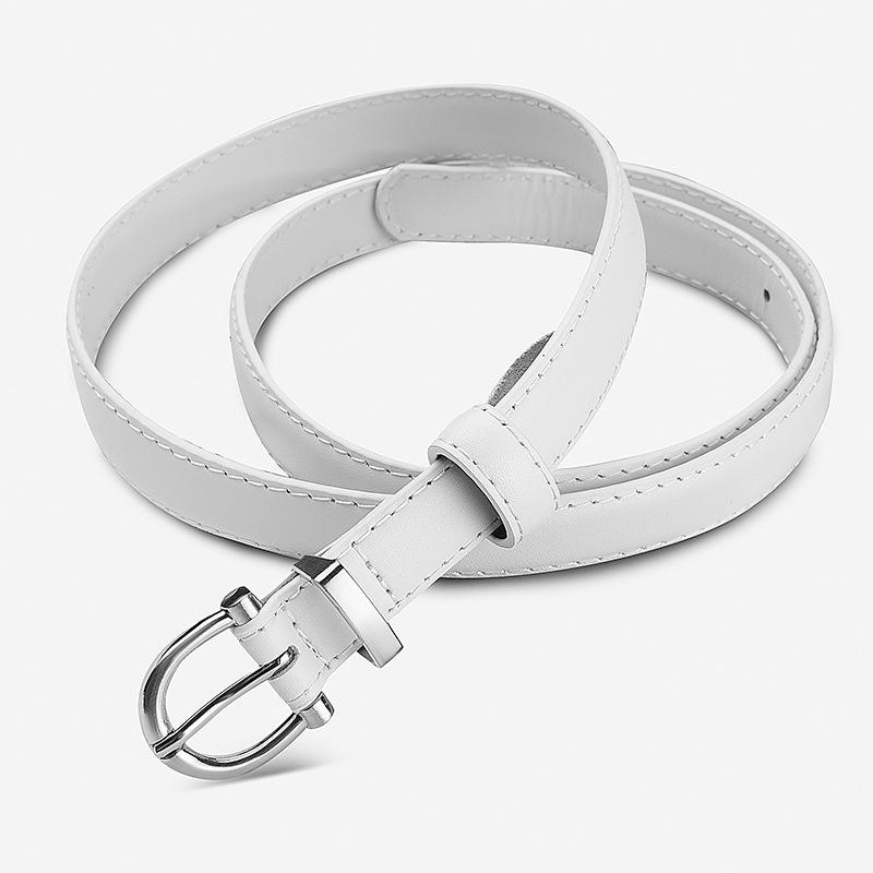 Belt Women'S First Layer Cowhide Black Thin Belt Genuine Leather Women'S Belt Classic Belt Women
