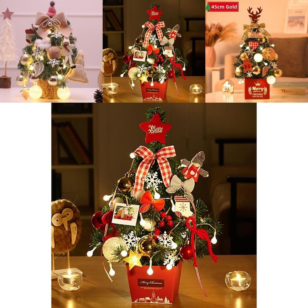 Delicate Mini Pink Imitation Christmas Tree Ornaments Desktop Decorations