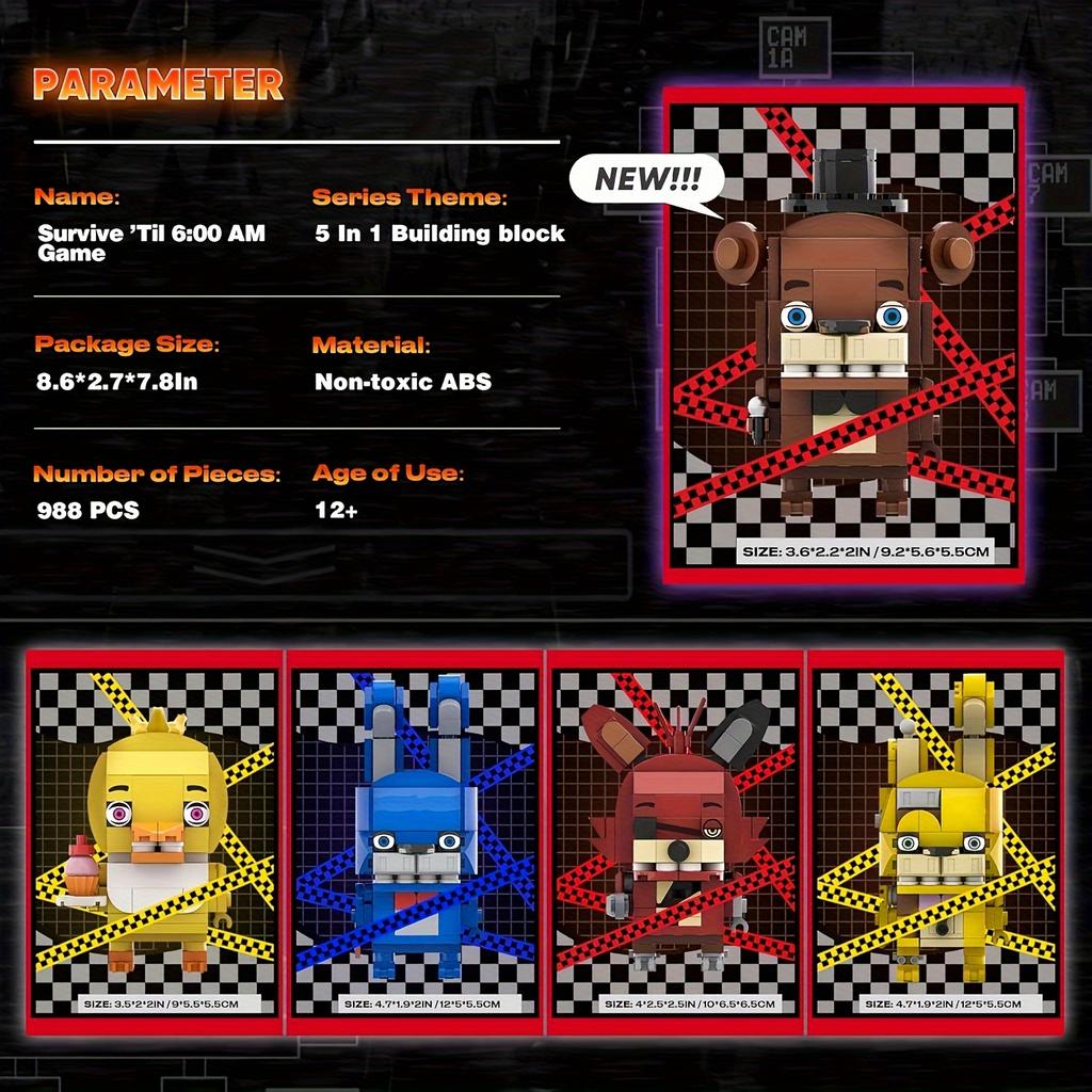 Bausteinspielzeug, 5 Charaktere Actionfigur, Bauset-Spielzeug