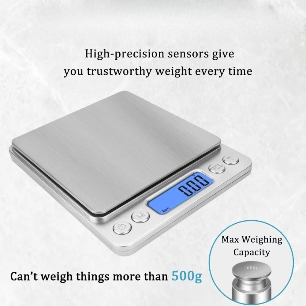 Stainless Steel Digital Kitchen Scale LCD Display Coffee Balance Scale  For Diet Tracking