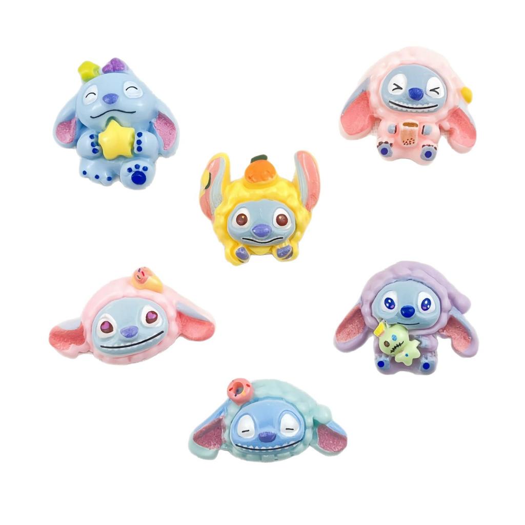 Blue Big-Eared Stitch DIY Resin Accessories: Handmade Hair Clips, Keychains, Phone Cases, Refrigerator Magnets, and Decorations.