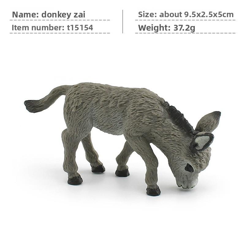 Pvc Animal Donkey Model Figurine Set With Static Design For Childrens Educational Play Donkey D