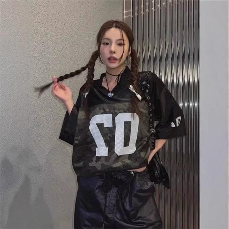 Women's 2025 Retro Hip Hop Short Sleeve Jersey Tee