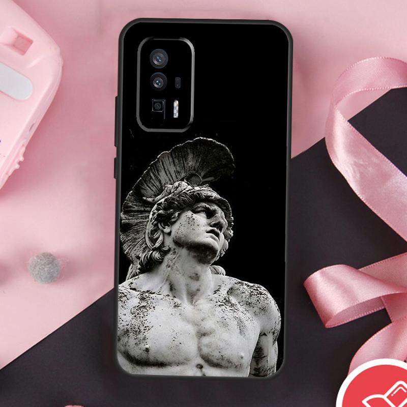 Greek God Statue Face Case For POCO F6 X6 X3 X5 M6 Pro F3 F5 M5s Xiaomi 14 Ultra 13 12 Lite 11T 12T 13T Pro Cover