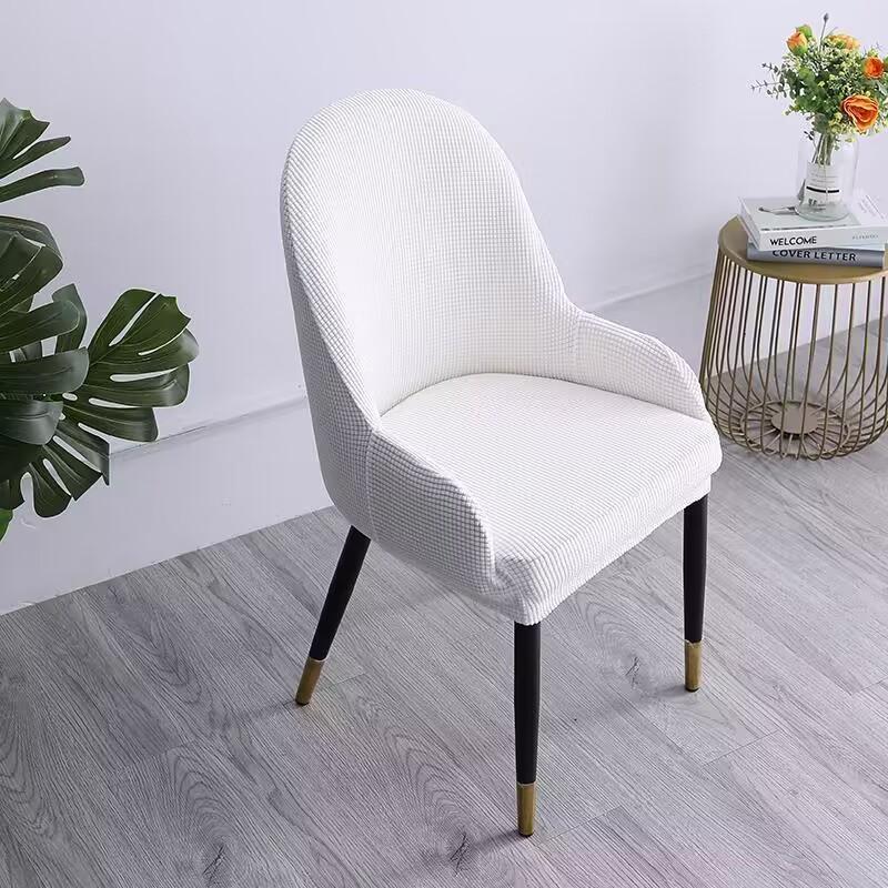 Large Curved Chair Cover Simple Modern Universal Chair Covers For Special-Shaped Chair Cushion Backrest Integrated Elastic Stool
