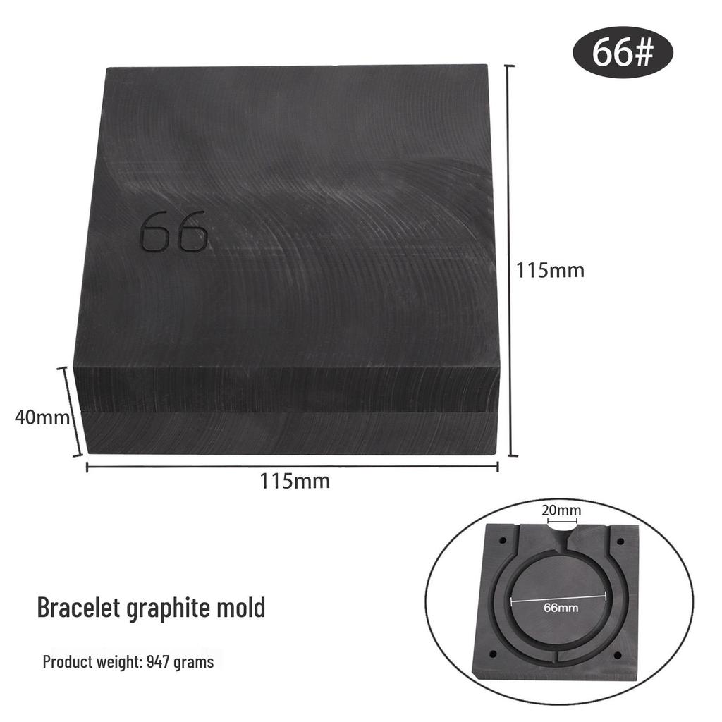 Graphite Oil Groove Mold for Gold & Silver Bracelet Casting and Melting Jewelry Tools