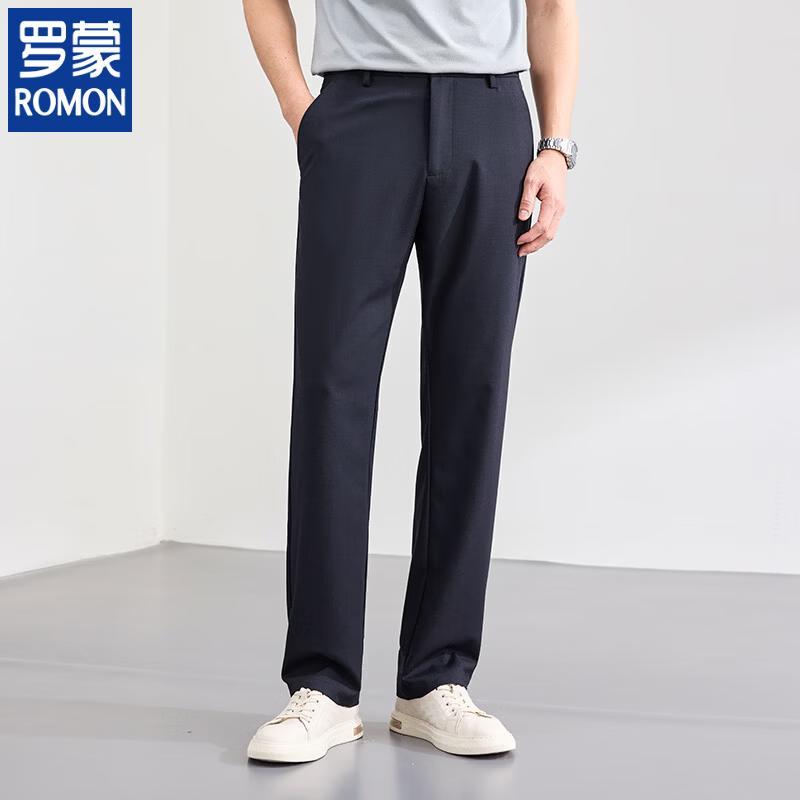 ROMON Men s Lightweight Business Casual Straight-Fit Pants 40