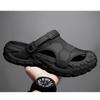 Men's Thick-Sole Clog Sandals with Adjustable Strap Cushioning Outdoor Slippers