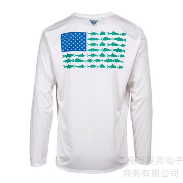 Colombia Pfg Fishing Suit Men's Long-sleeved T-shirt Summer Quick-drying Top Outdoor Sunscreen Breathable Fishing Suit