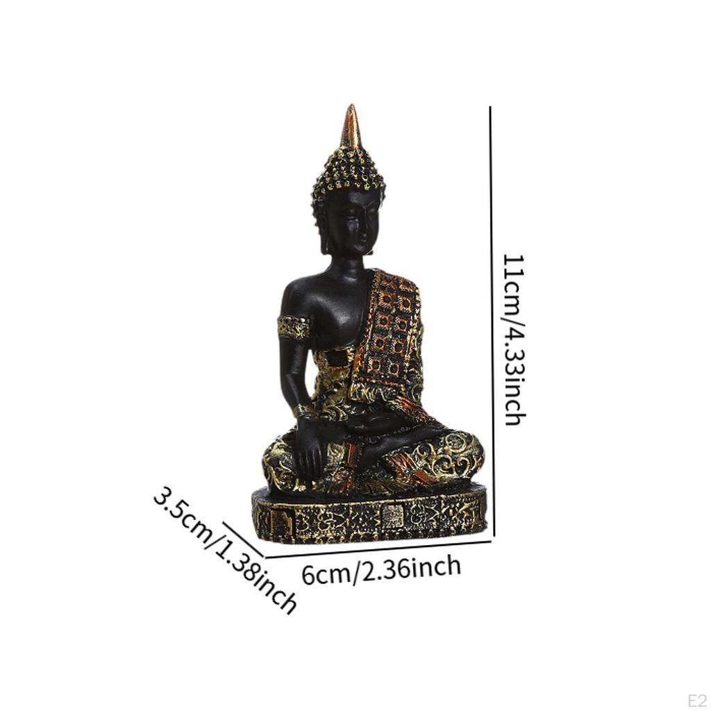 Statua di Buddha Scultura Meditazione Vintage Regalo Artigianato in Resina Oggetti da Collezione Decorazione per la Casa Buddha