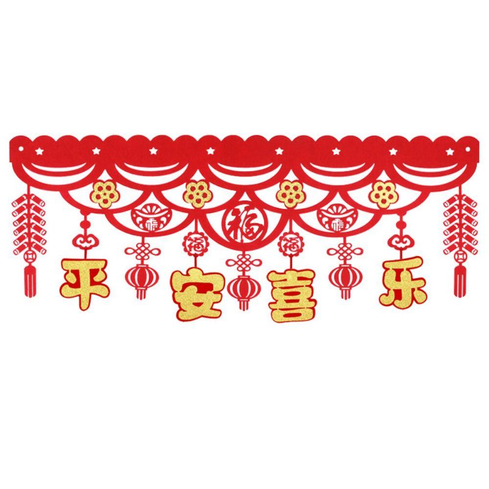Decorative Chinese New Year Dragon Banners Felt Spring Festival Hanging Flag  Lunar New Year