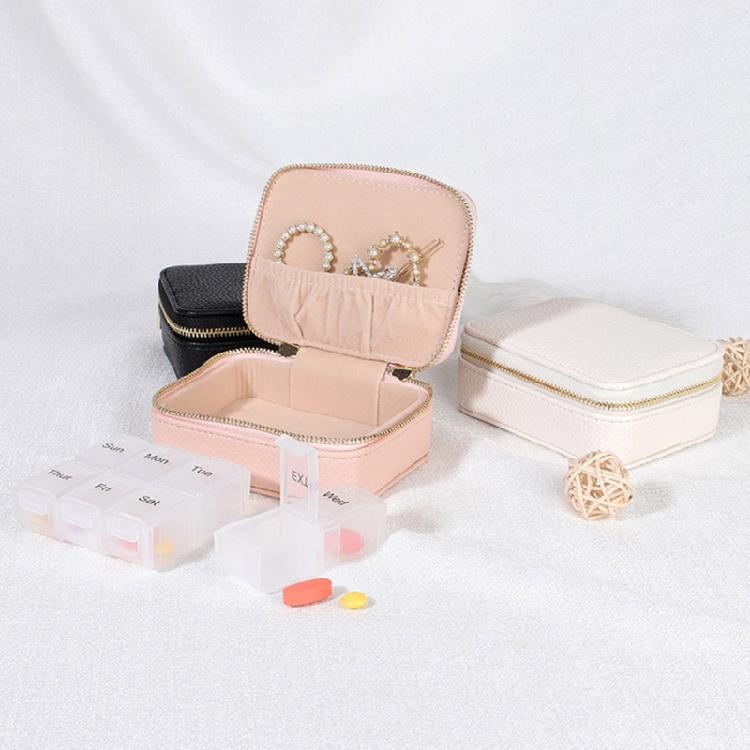 Wear Resistant PU Jewelry Container Travel Friendly Box for Organizing Small Accessories Stylish Jewellery Container