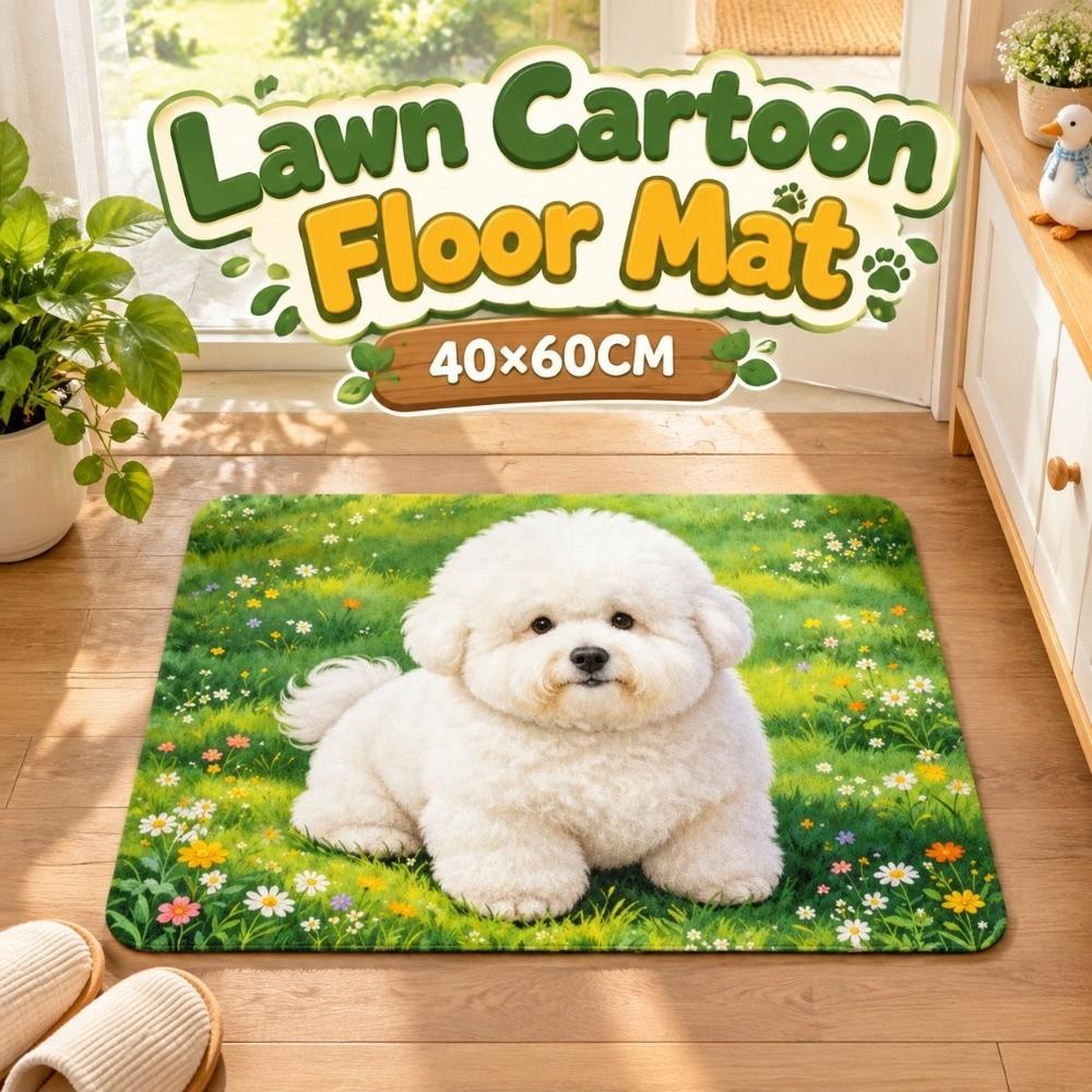 40*60cm Bathroom Carpet Corgi / Teddy Dog Floor Mat New Bedroom Door Small Rug Table Bedside