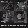 Velbon Pole Pod EX AZ Monopod 4-Section 2-Section Legs Lever Lock 23mm Diameter Aluminum Compact 3-Way Head Quick Shoe Single Use