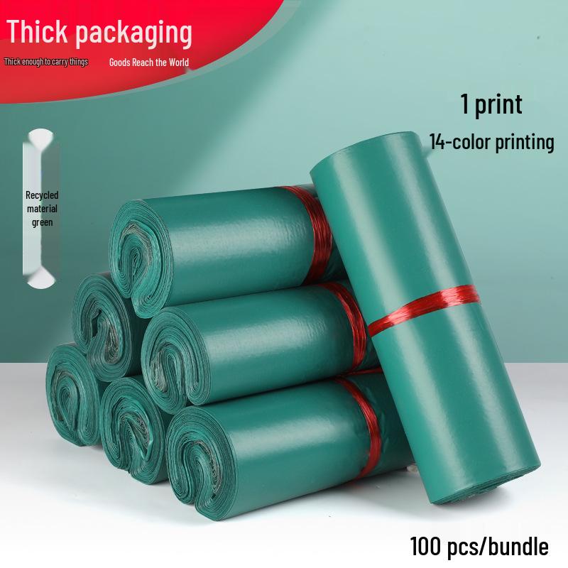 Free Shipping Green Thickened Express Clothing Packaging Bags, Plastic Logistics Bags