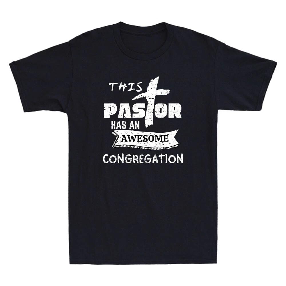 This Pastor Has An Awesome Congregation Pastor Christian Bible Vintage T-Shirt M