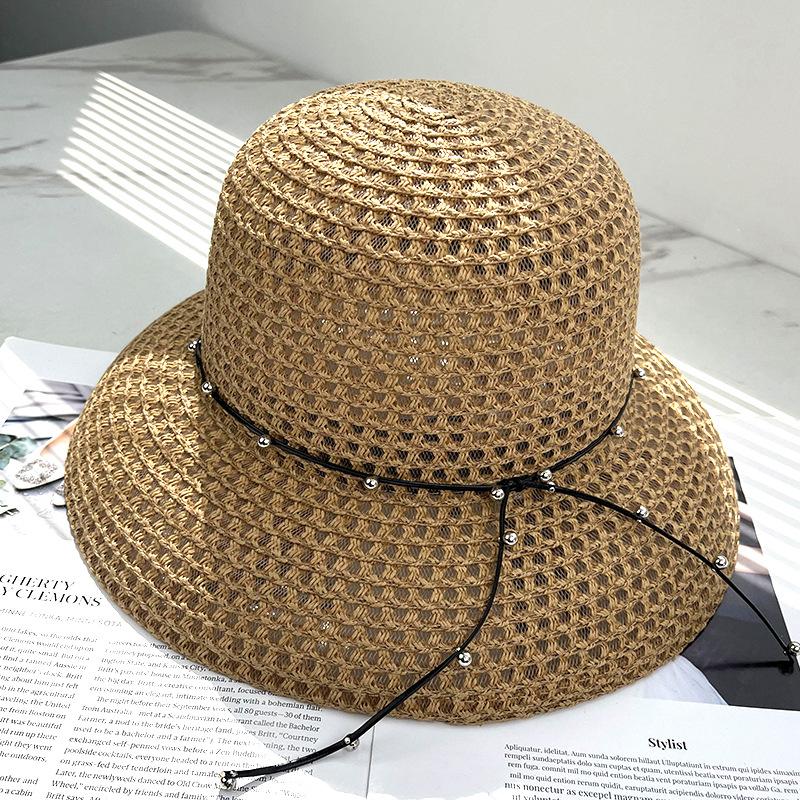 New Dayan Spring and Summer Sunscreen Beach Sun Hat Ladies Papyrus Woven Straw Hat Fisherman Hat Sun Hat