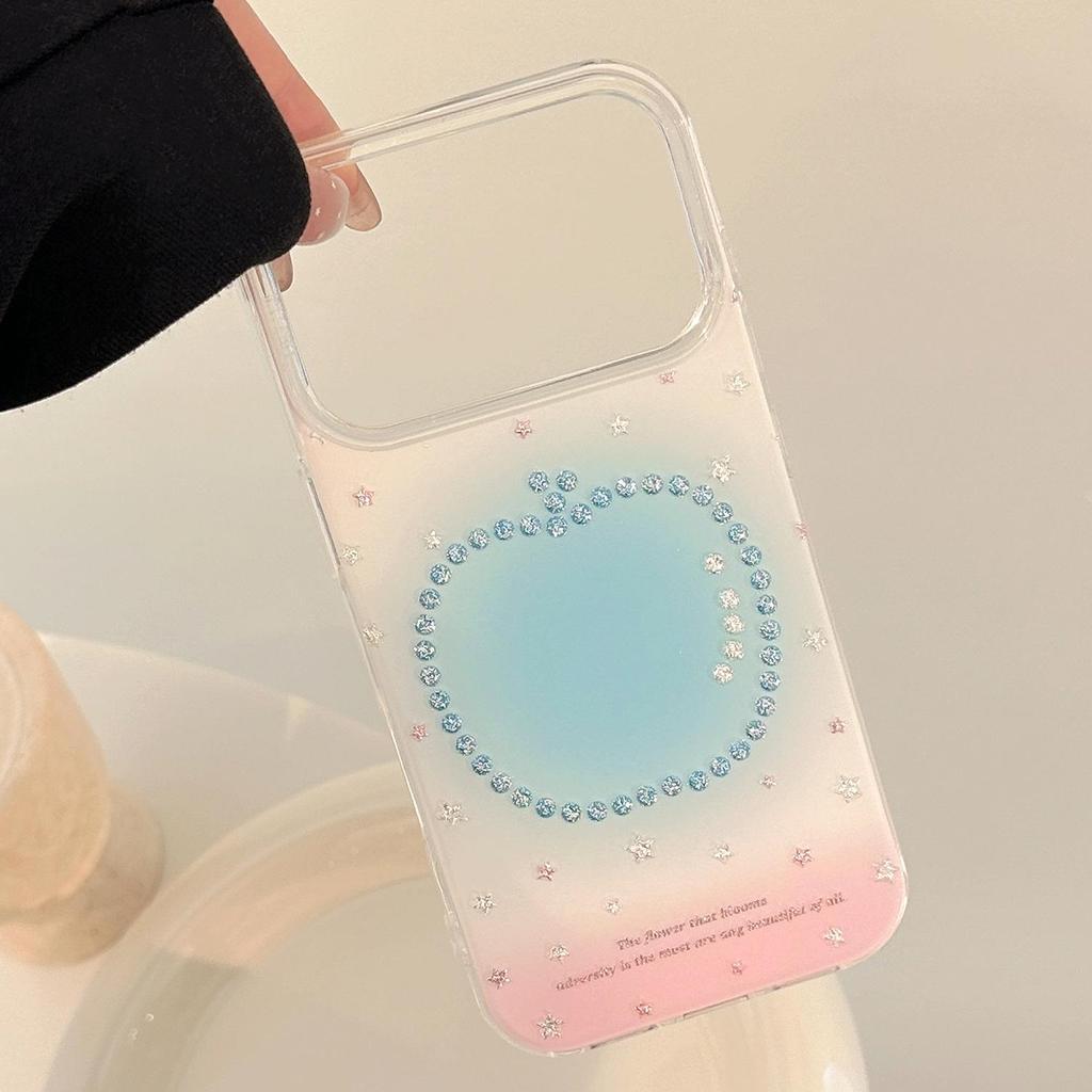 Glitter Gradient Powder Blue iPhone Case for iPhone 17 and iPhone 17 Pro Max