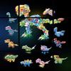 Neue transparente Mini-Bausteine Dinosaurier-Tier/Hai Biologische Modelle Lernspielzeug für Kinder