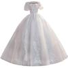 2025 Simple Princess-Style Floor-Length Maternity Wedding Dress for Petite Brides
