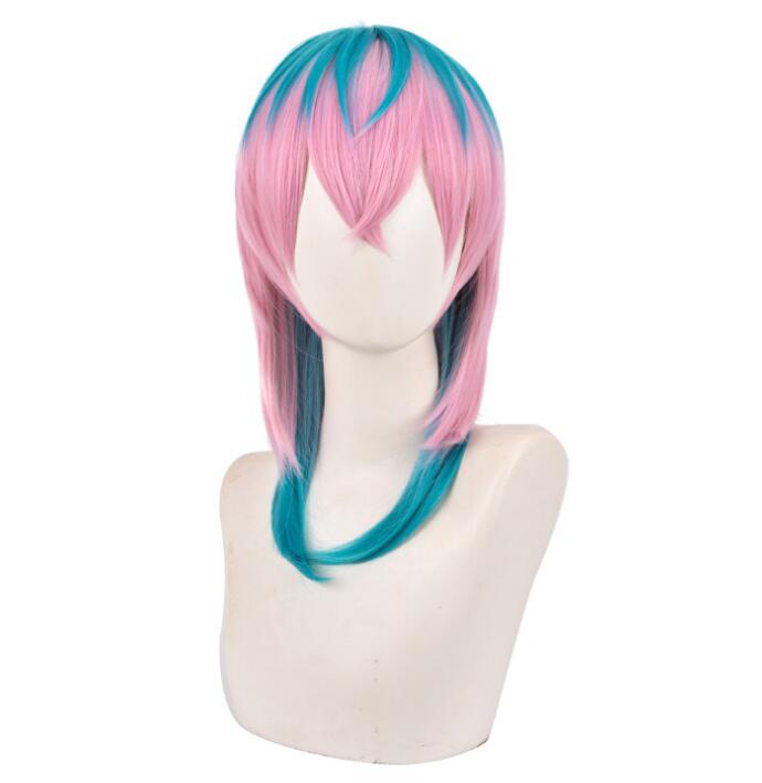 

Аниме 50 см Токио Мстители Косплей Риндо Хайтани Косплей Парик Розовый Смешанный Синий Жаростойкие Синтетические Партии Волосы 50cm розовый