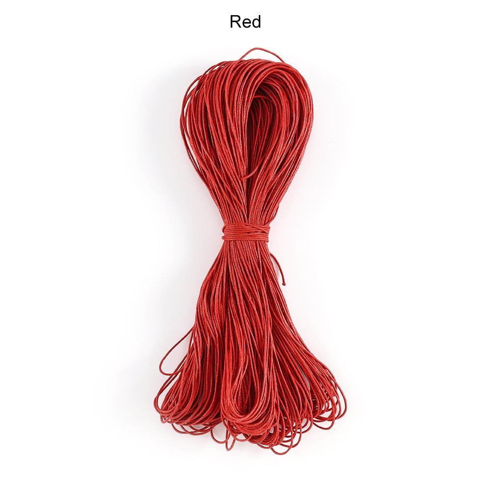 65m/Lot 1mm X 65m Polyester Braided Rope Bracelets Necklaces Beaded Cord Wax Wire for DIY Jewelry Making Findings Supplies Accessories