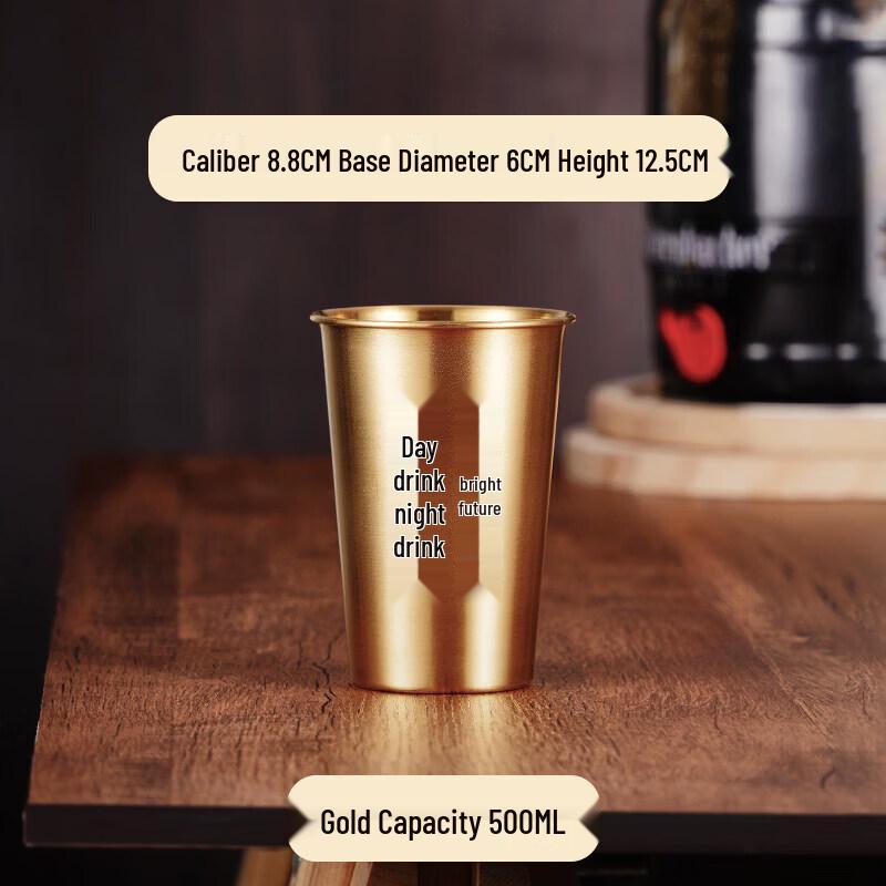 Qiwei Stainless Steel Beer Mug with Coaster