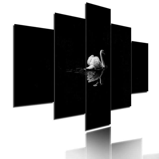 

Минималистский постер с животными, лев, леопард, орангутанг и слон, холст, картина, 5 шт., модульная картина, принт, настенное искусство, домашний декор 20x35cm*2 20x45cm*2 20x55cm*1