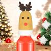 5x REINDEER cap for a bottle of liqueur, cutlery CHRISTMAS TABLE DECORATION