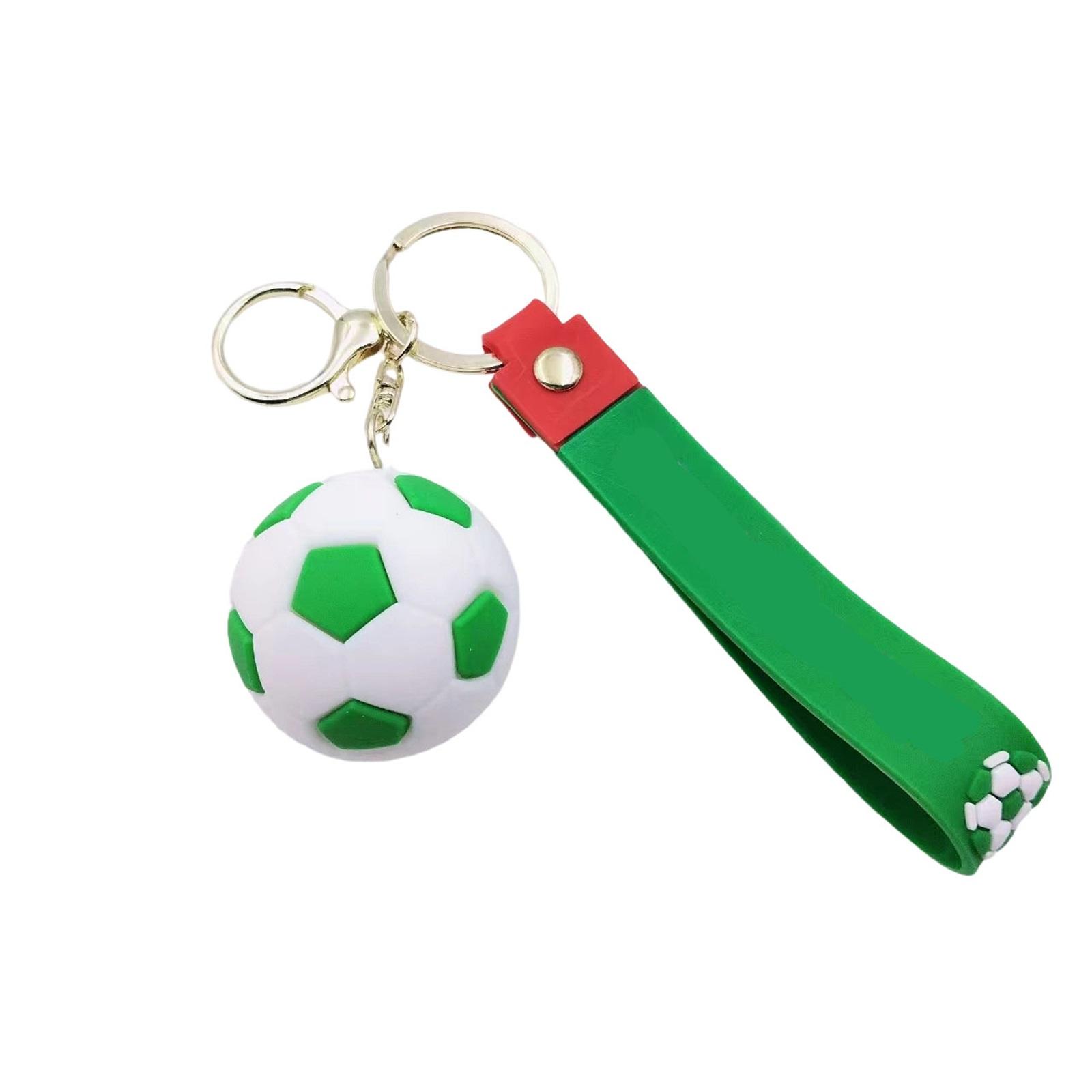 Football Keychain PVC Soft Rubber Football Doll Key Pendant Cute Backpack Pendant One Size