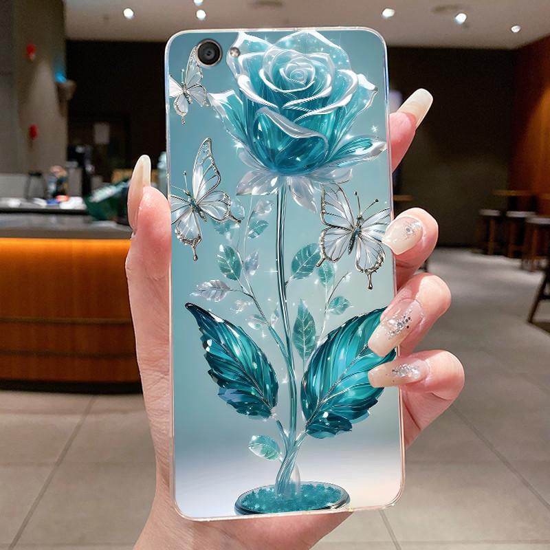 Luxury Fashion Butterfly Flowers Case For Vivo V5 Plus X9 X9s 1611 Back Cover Clear TPU Soft Silicone Phone Case Bumper Housing