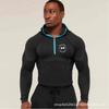 Mens Hooded Half-Zip Performance Basketball Training Top Quick-Dry Stretch Fit Athletic Shirt