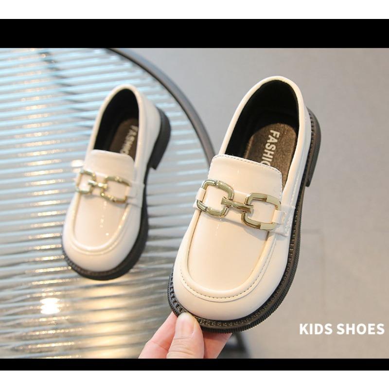 Kids Girls British Style Patent Leather Slip On Loafer Princess Casual Shoes