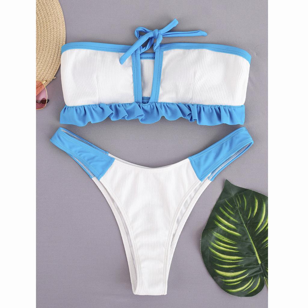 Bandeau Bikini Set Micro Bikini Set Sexy Swimsuits For Women Swimwear Bathing Suits Ruffle Swimming Suit Beachwear Thong Biquini