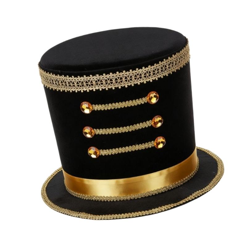Elegant Band Cap For Holiday Parades Adult Unisex Toy Soldier Hat With Adjustable Head Size AXYD