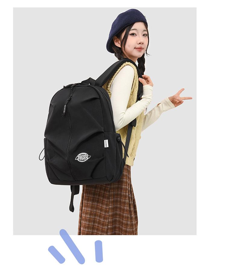 Schoolbag backpack new casual computer bag fashionable and simple middle school student schoolbag female tide brand large-capacity bag