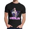 Vaporwave Siedem Grzechów Głównych Merlin Estetyczna Koszulka Hawk Wave Przyjazd Mężczyzna Czysta Bawełna