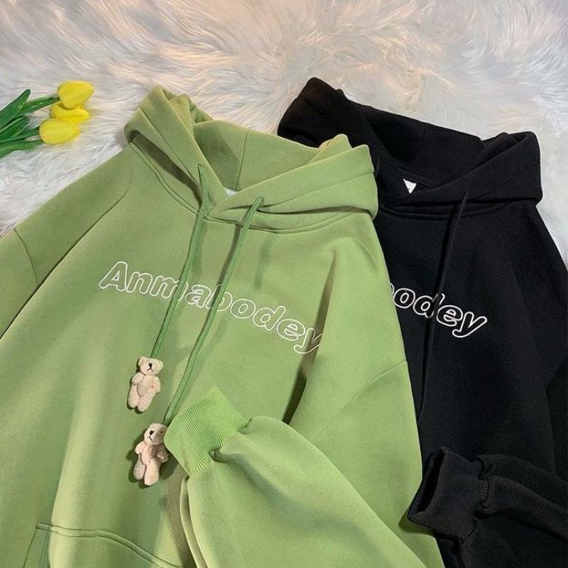 

Женская толстовка весна-осень Design Sense Маленький свитер Большой свободный напускной капюшон пальто 4XL зелёный