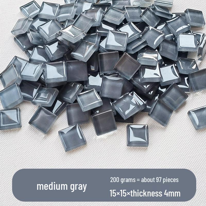 200g 1,5cm Transluzent 15mm Kristallmosaik DIY Handgemacht Buntes Glas Schnittpapier