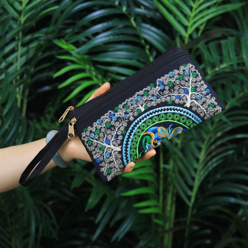Embroidery clutch bag in mobile phone bag change bag fashion casual women's embroidery small bag