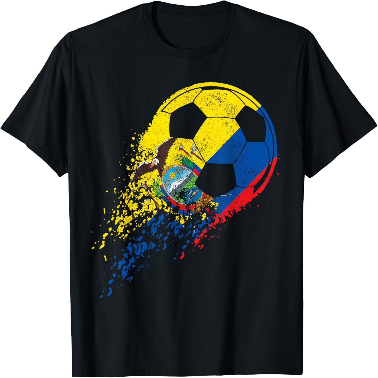 Ecuador Ecuadorian Flag Football Player T-Shirt S разноцветный